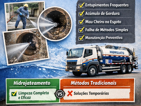 Hidrojateamento em Porto Alegre: quando é a melhor solução para entupimentos