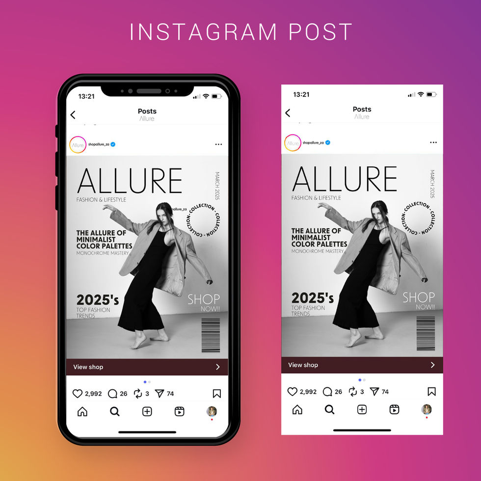 Allure Instagram Social Media Post