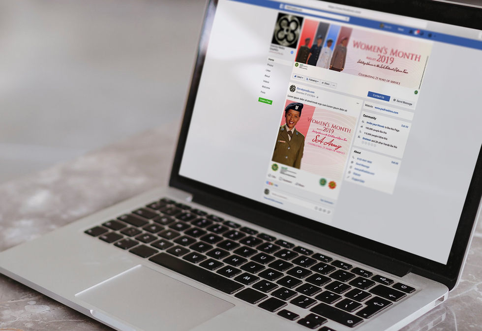 SANDF Department Of Defence Women's Month 2019 Facebook Banner and post design