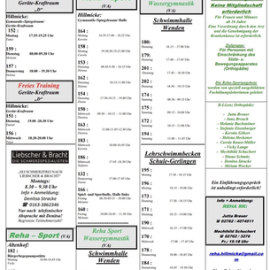 Das aktuelle Sportprogramm August 2026