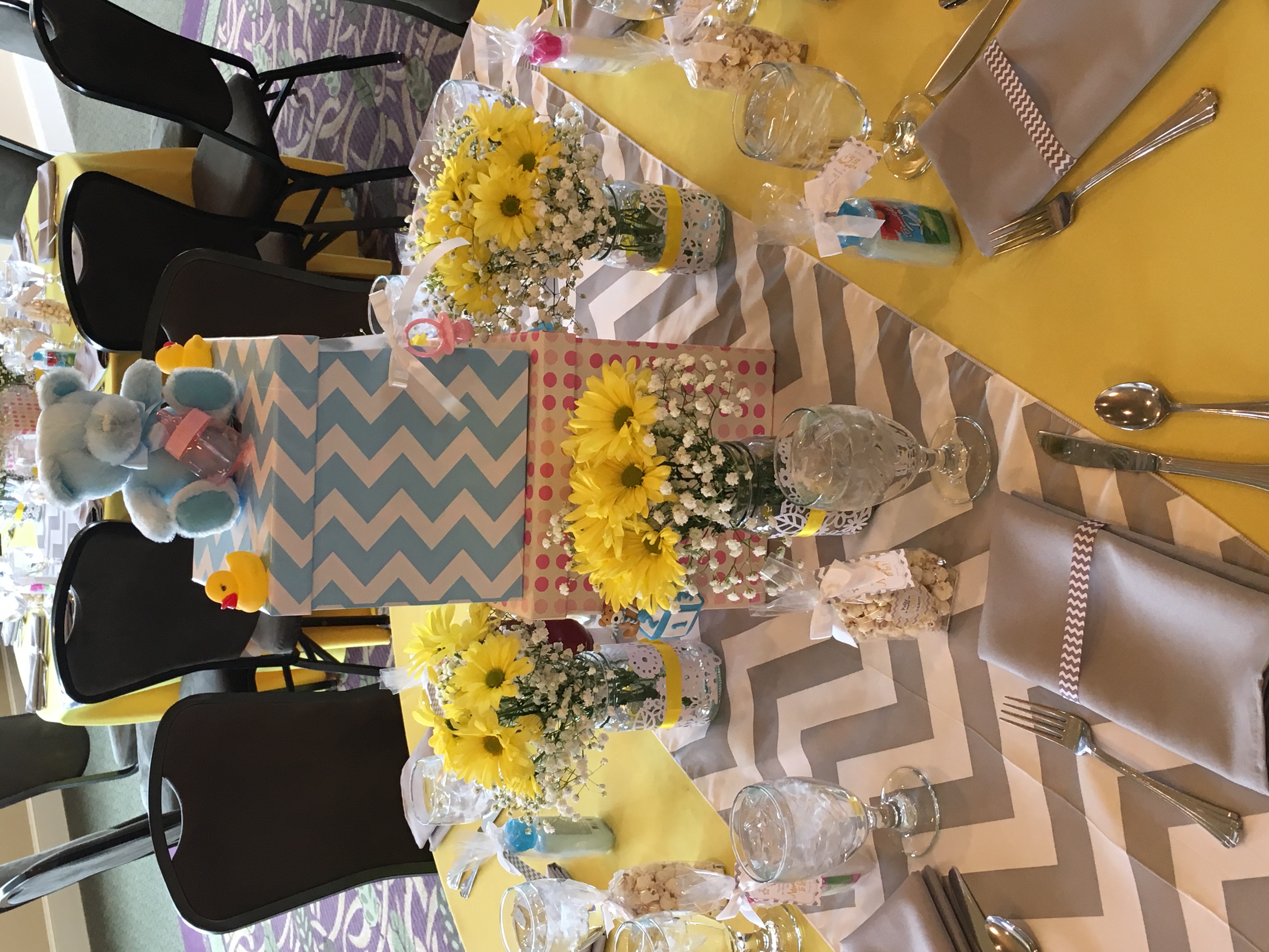 Yellow- Grey Baby Shower