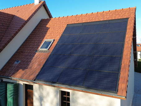 Solardoise en remplacement d'une couverture en tuile