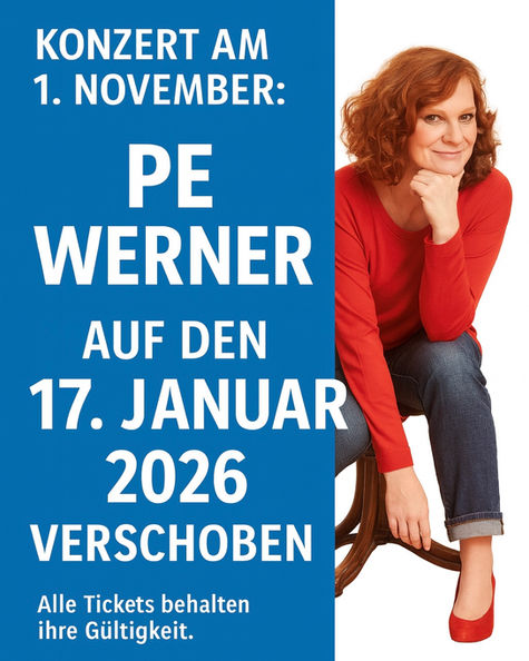 Krankheitsbedingte Konzertverschiebung – Pe Werner gastiert nun am 17. Januar 2026 in Nienhagen