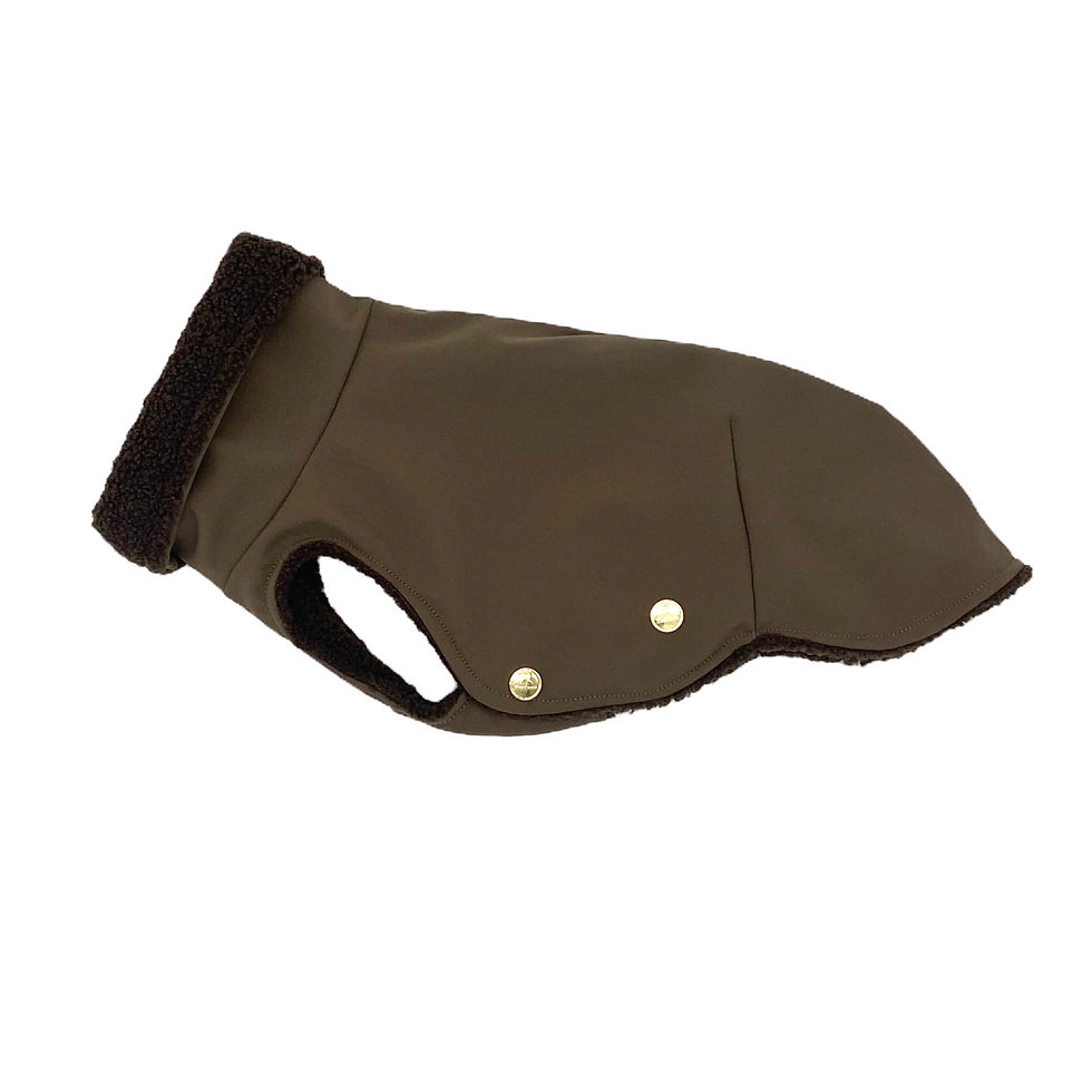 Iggy Hundemantel Softshell TAUPE + TeddyDARK MOCCA