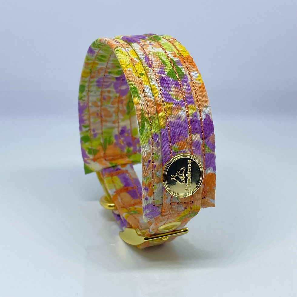 Miniaturbild: Unterlegtes Halsband WATERCOLOUR FLOWERS