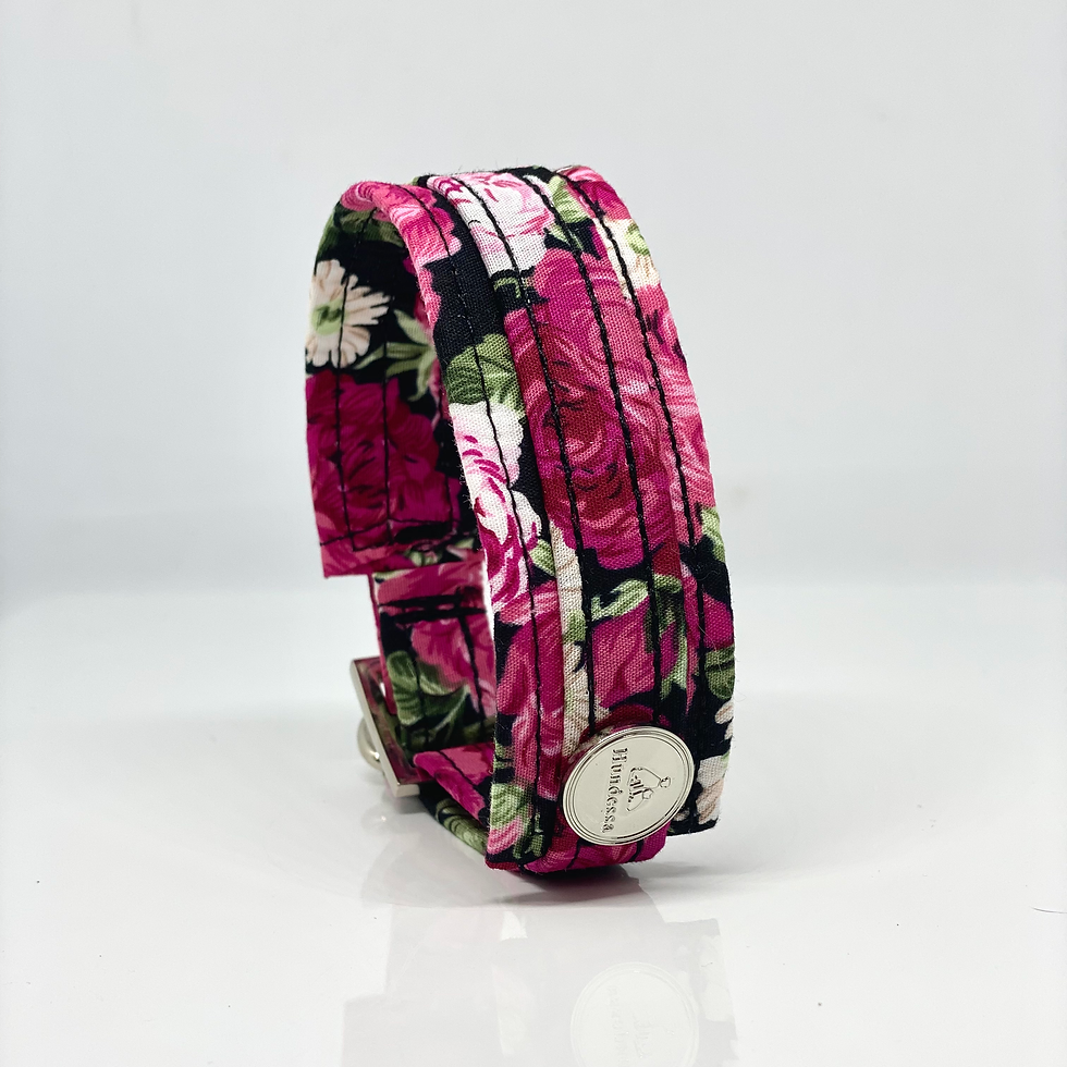 Miniaturbild: Unterlegtes Halsband PINK ROSES
