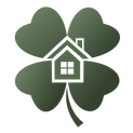 Shamrock logo - four leaf clover over company name