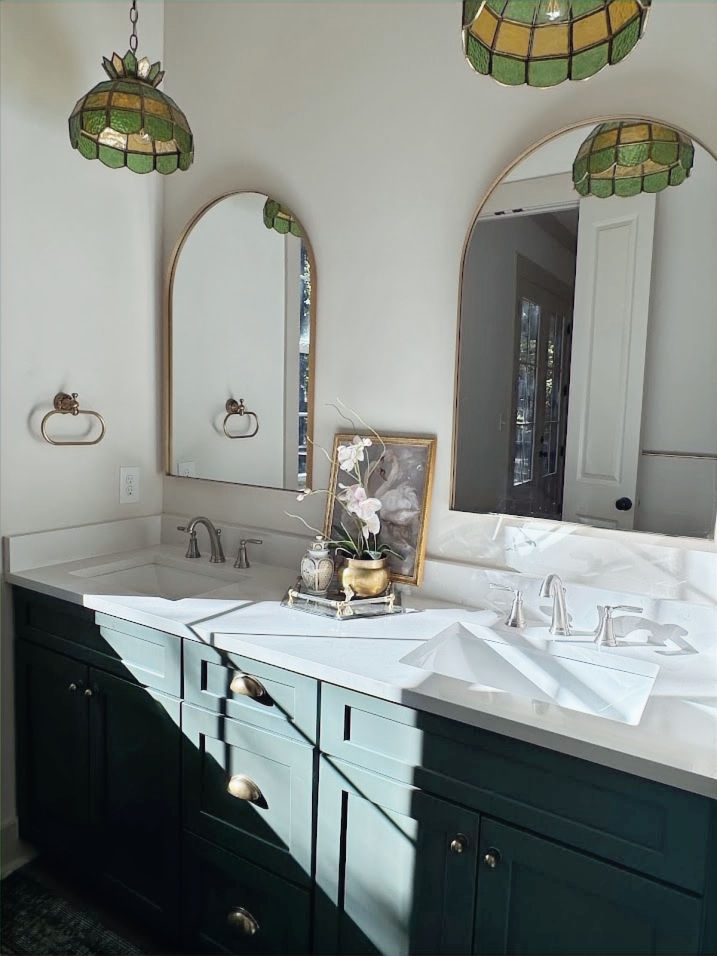 Bathroom cabinets installed by Empire Carpentry in Lake Martin, Alabama