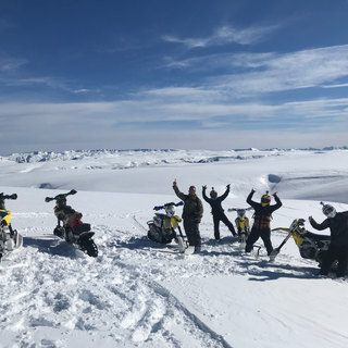 snowmoto crew riders dirt bike snow mountain Queenstown