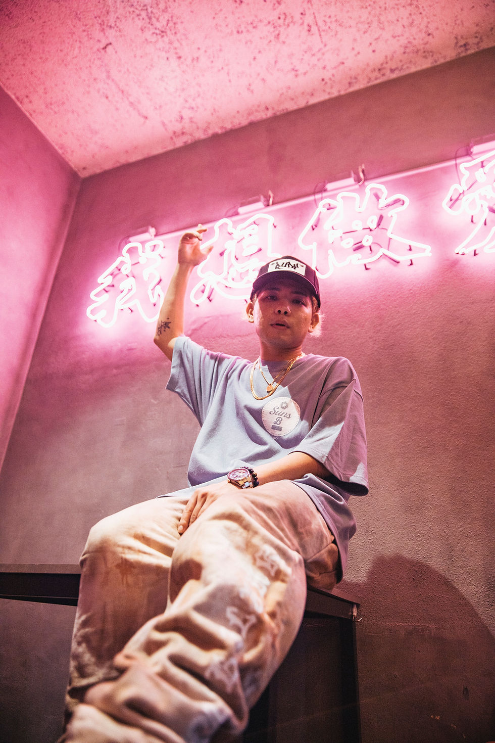 サムネイル： SunsB Original Circle Logo スウェットビッグシルエットTシャツ