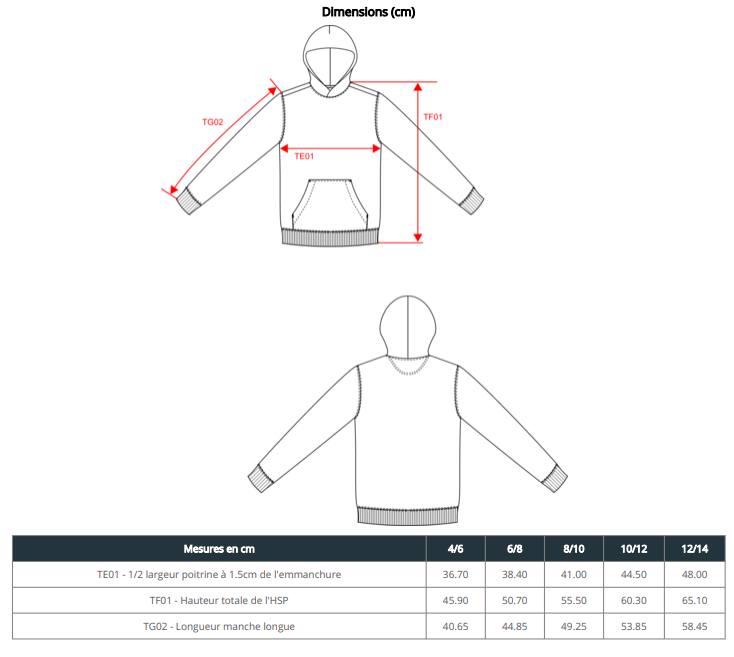Miniature : Sweat à capuche enfant NS404 Hesby Rugby Huy "30 Years"
