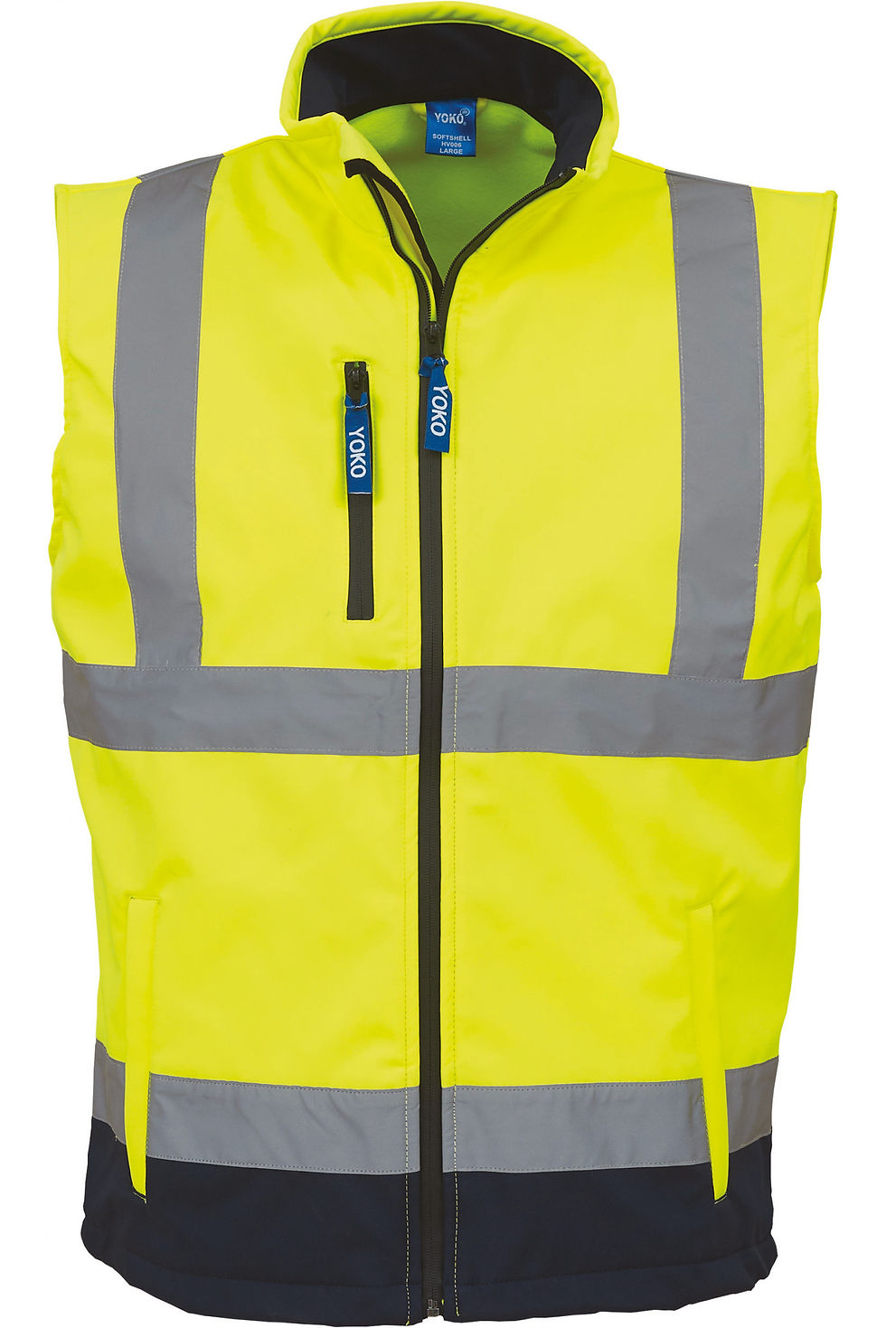 Miniature : YHV006 - Bodywarmer softshell haute visibilité