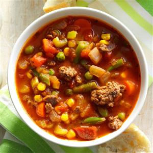 Warm up with a bowl of 🐄Beef-Vegetable Soup!🍜