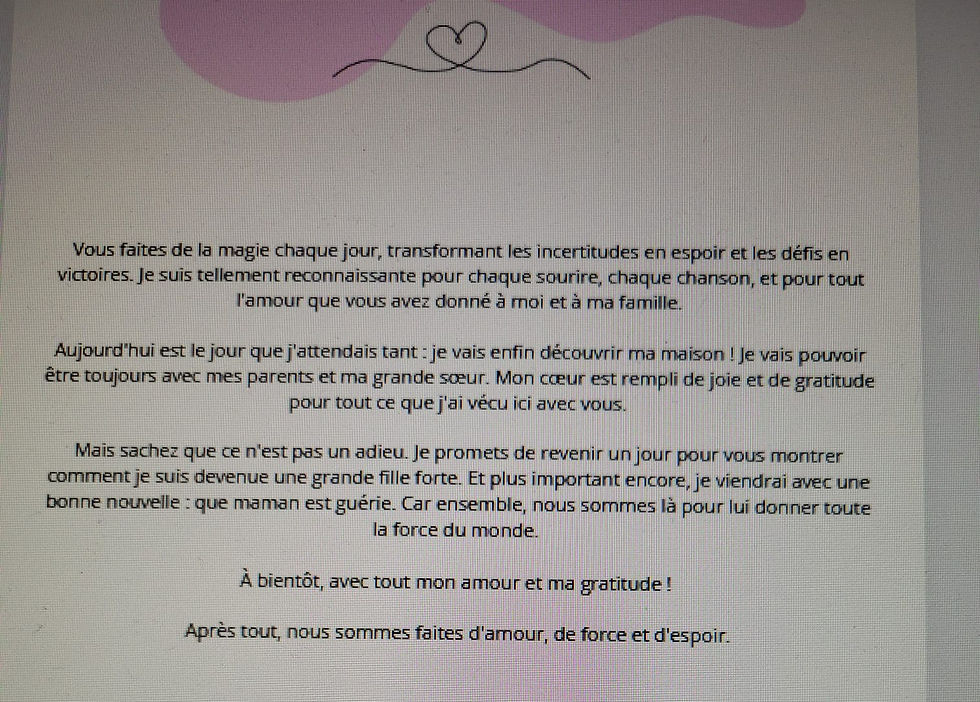 Après tout, nous sommes faites d'amour, de force et d'espoir