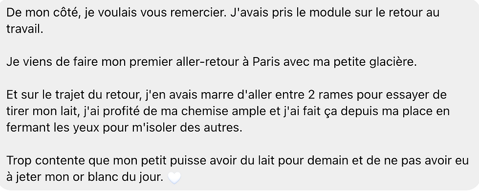 Trop contente que mon petit puisse avoir du lait pour demain
