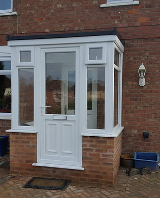 New white porch and door