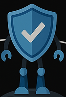 Futuristic robot icon representing intelligent automation