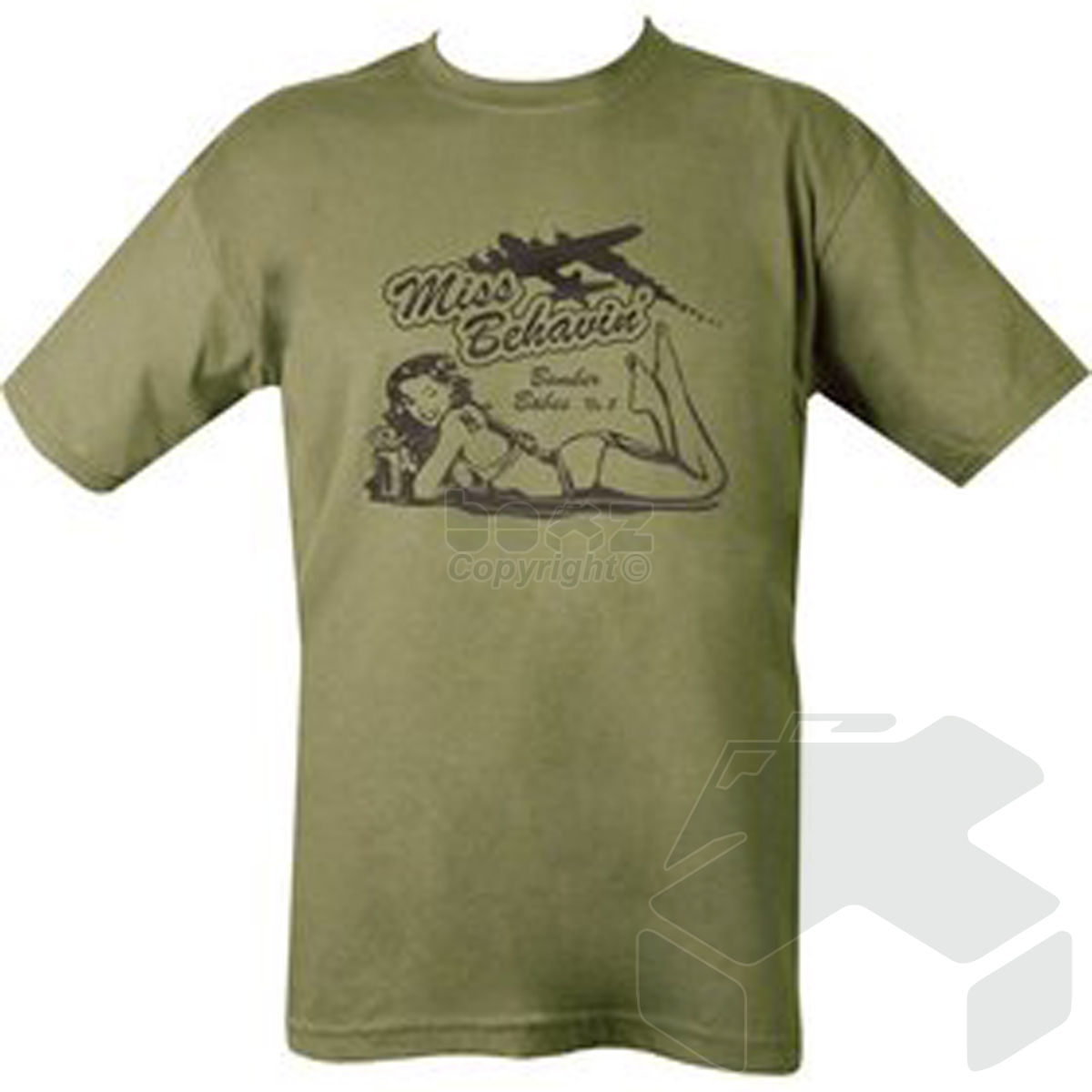 Miss Behavin' T-shirt - Olive Green