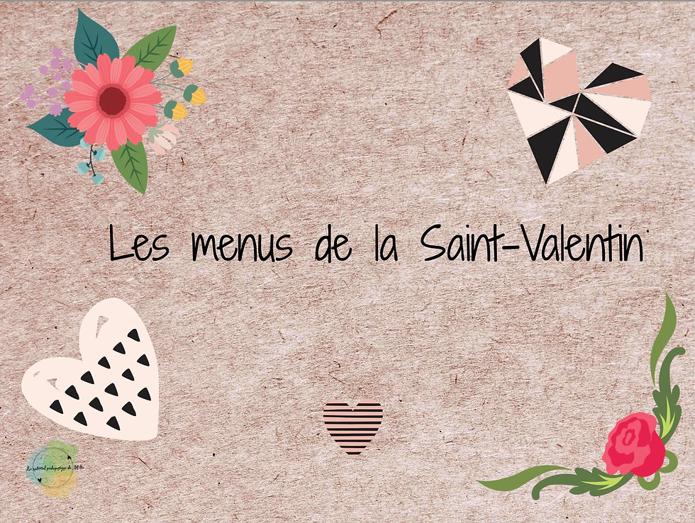 Les menus de la Saint-Valentin