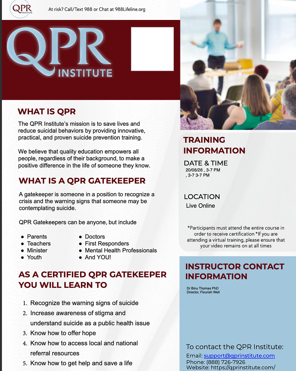 QPR Suicide Gatekeeper training