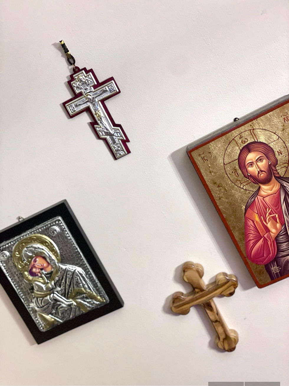 Thumbnail: Orthodox Cross / Crucifix - Wall Iconoi or Car Window