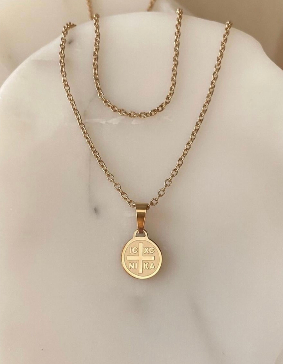 Ladies Mini ICXC NIKA Pendant Necklace