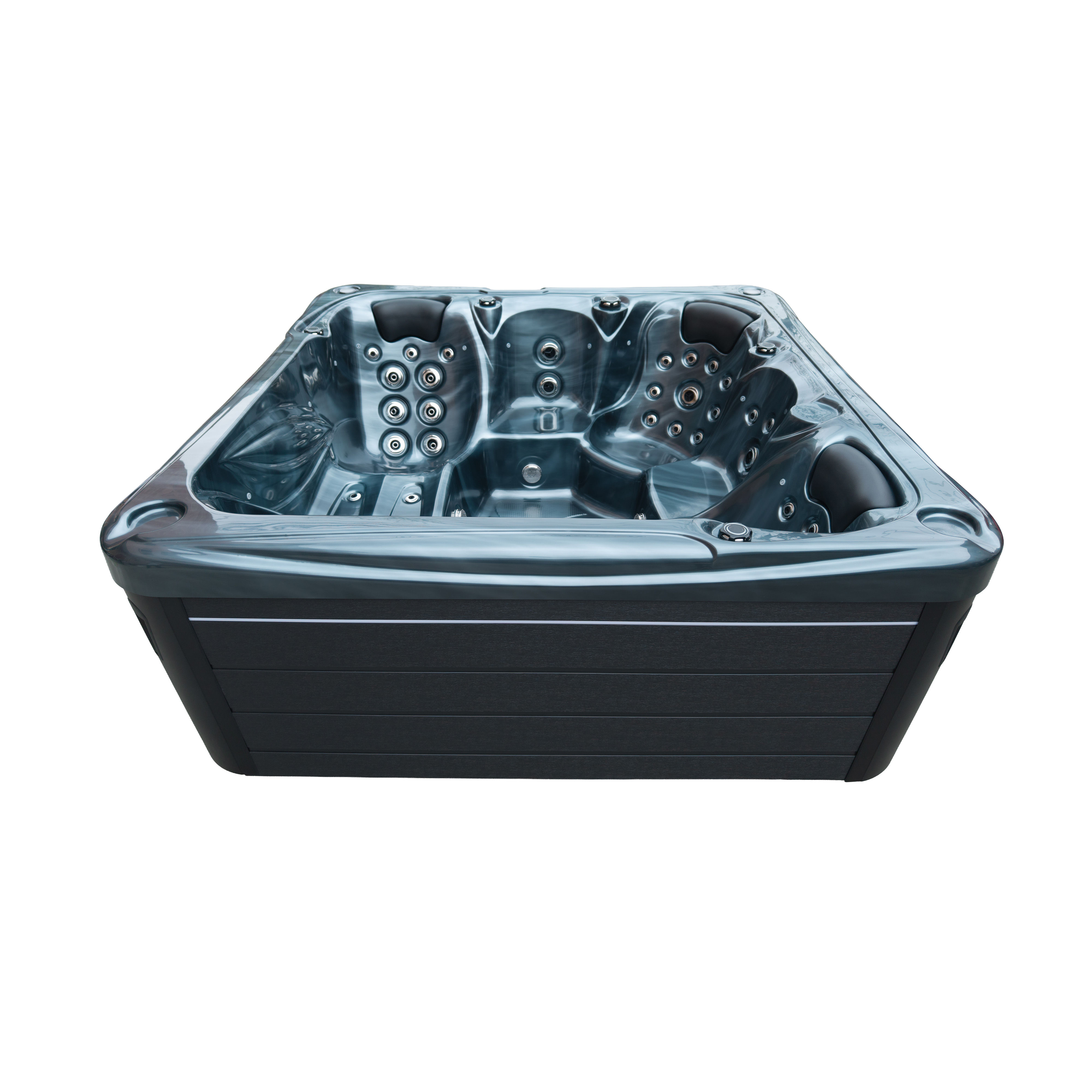 Five Seater Hot Tub - Midnight & Wood Black