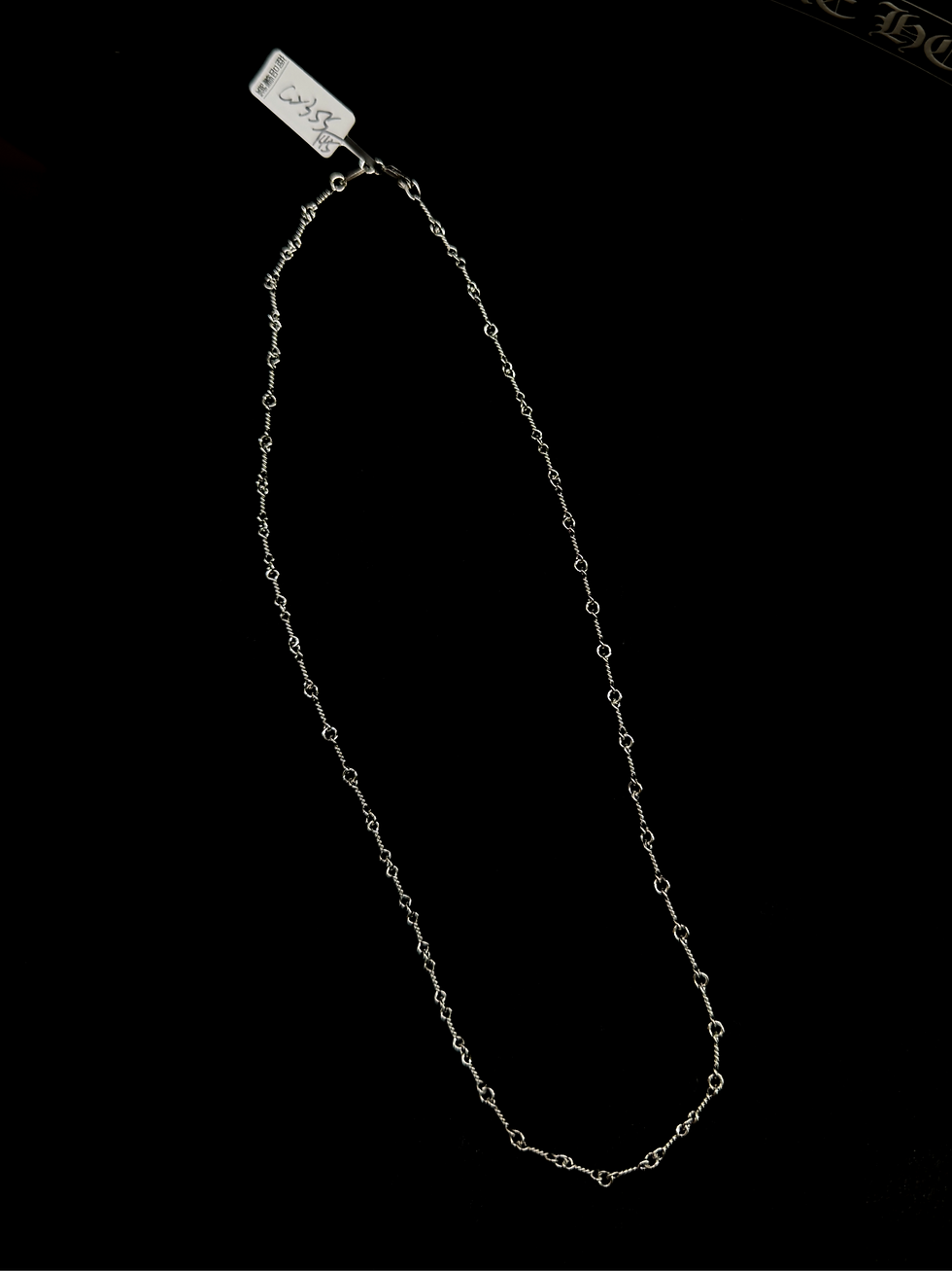 縮圖：克羅心 Chrome Hearts 白金 竹節項鍊
