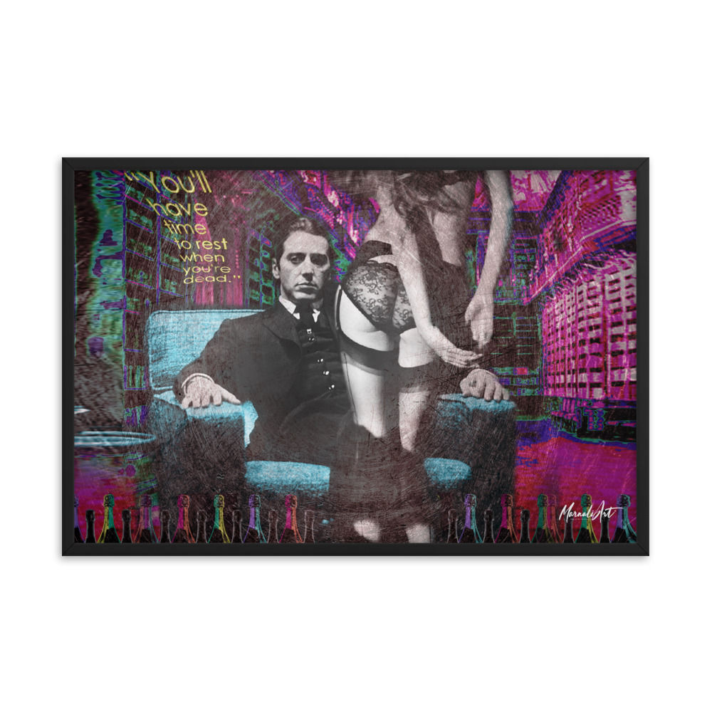 MarnaliArt - Pacino No Time To Die - Limited Art Print Framed !