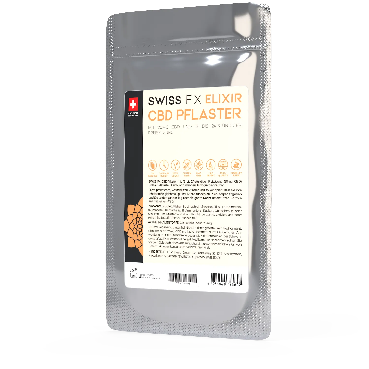 Swiss FX CBD20mg Pflaster Ideal bei Verspannungen