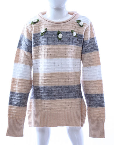 Beena Designer Girl's Sweater in Stripe Pattern from Woollen Store