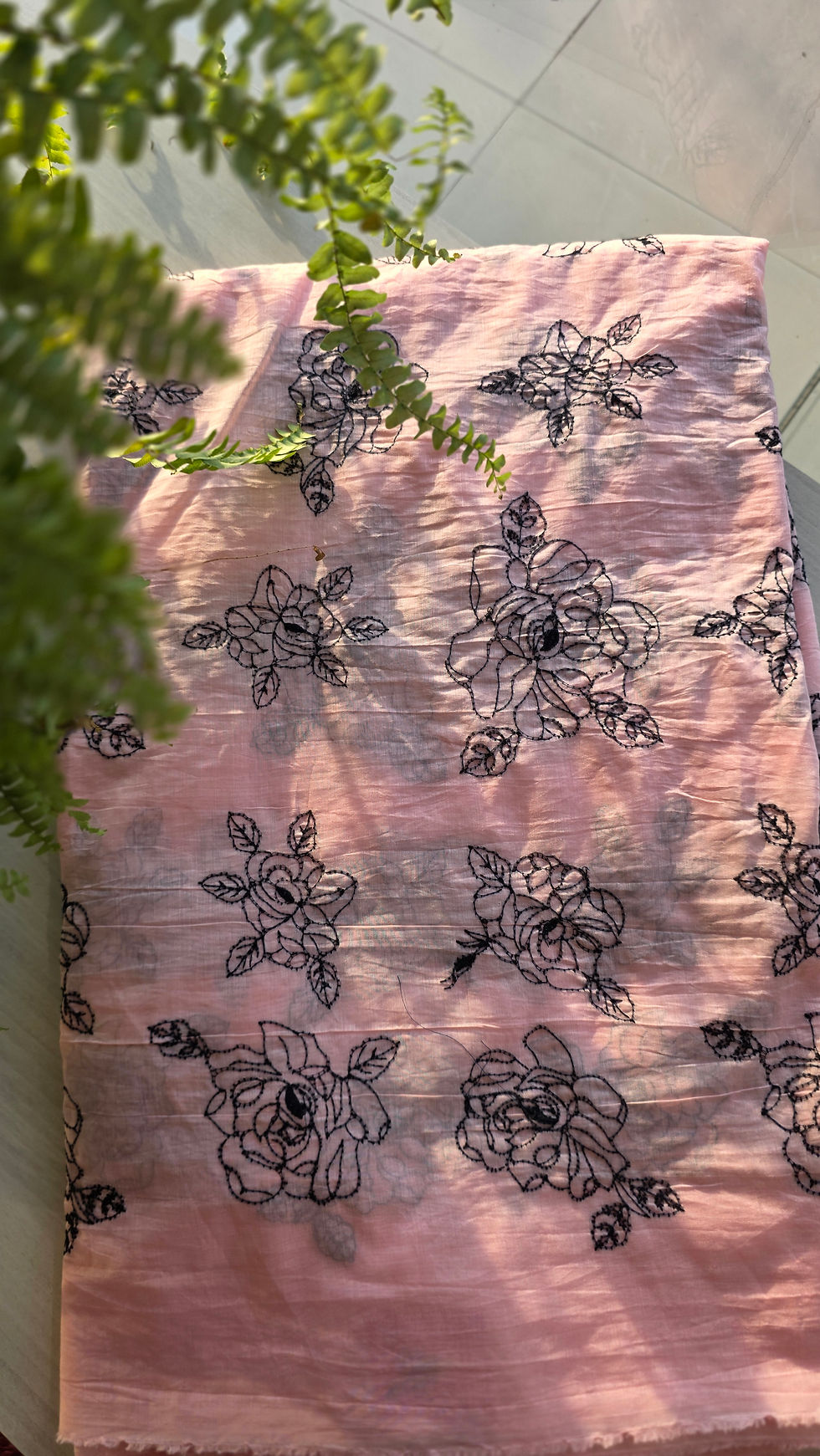 Thumbnail: Mal Chanderi Embroidery Material 