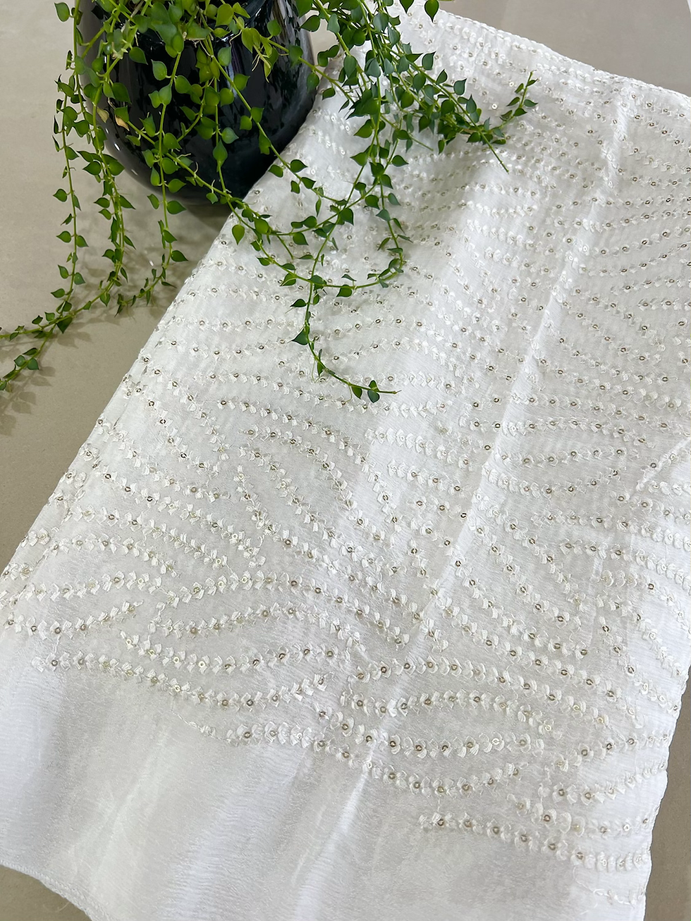 White Chiffon designer fabric 