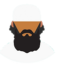 brown and with a big beard