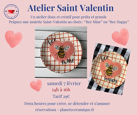 Atelier Saint-Valentin café peinture sur céramique Bordeaux