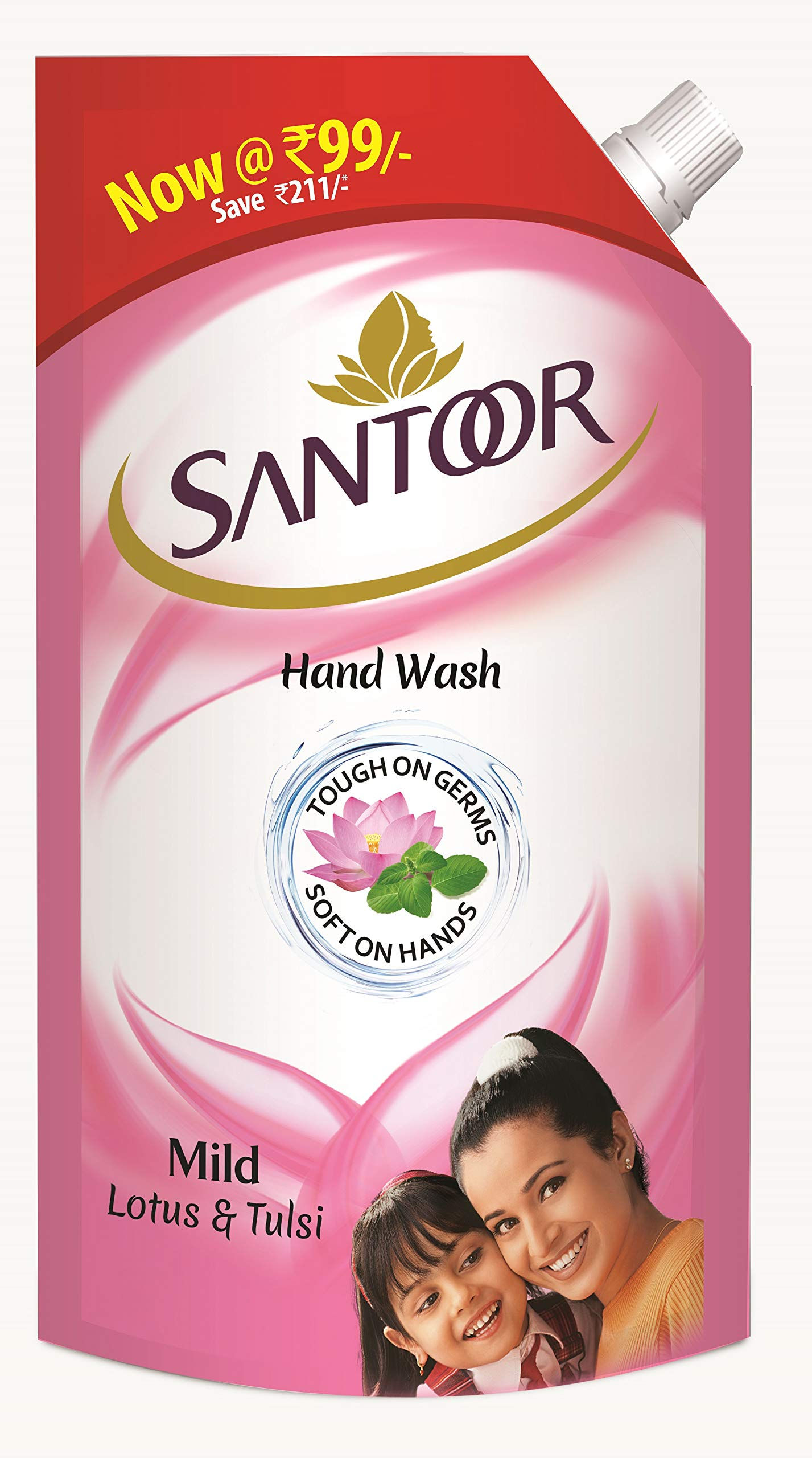 Santoor Mild Lotus And Tusli Hand Wash-750ml
