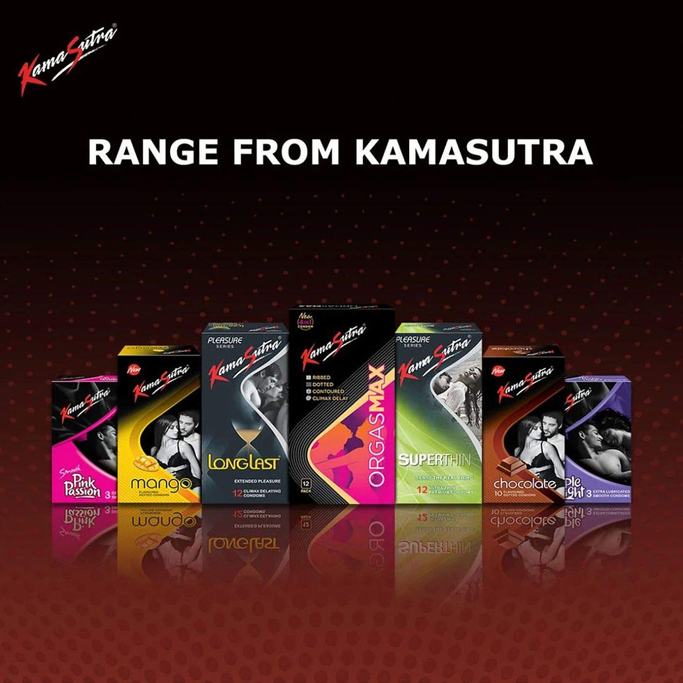 Thumbnail: KS A 'KAMASUTRA' Lubricated Tan Coloured Chocolate Flavour Natural Rubber Latex
