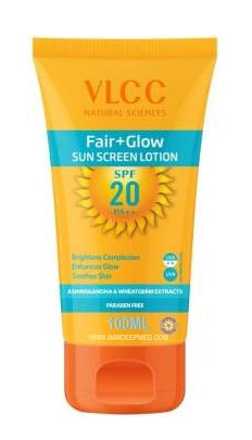 VLCC FAIR+GLOW SUN SCREEN LOTION SPF 20 100ML