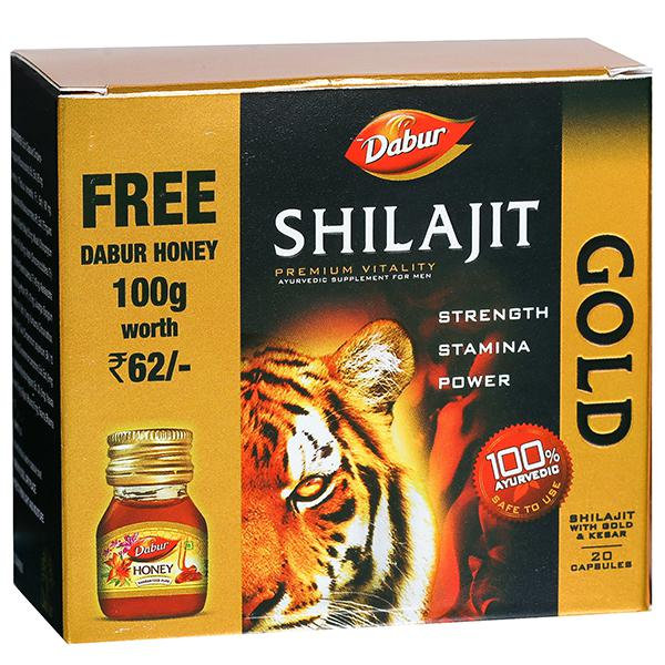 Dabur Shilajit Gold Cap Free Dabur Honey 100g Sandeepmed Com