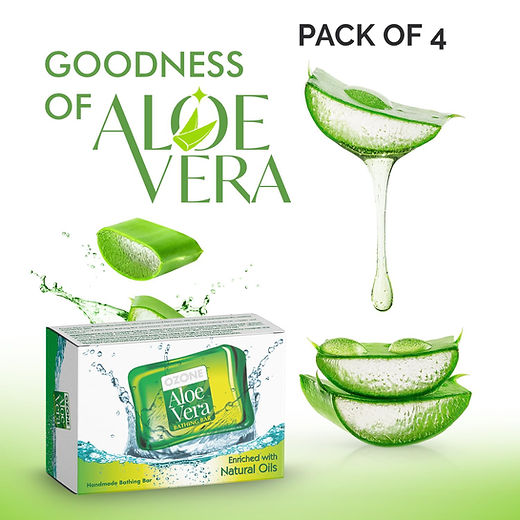 OZONE ALOEVERA SOAP SET OF 4 | sandeepmed.com