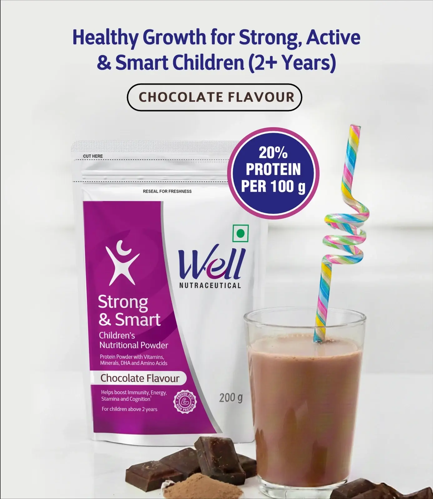 STRONG AND SMART CHOCOLATE POWDER