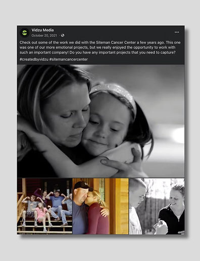 I searched Vidzu Media's archives to find these photos and videos, and from there, I wrote copy for the post's description, got approval, and posted this content.