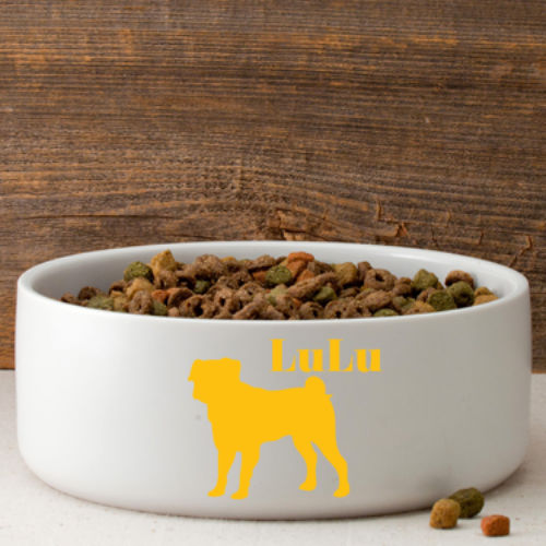 Thumbnail: Man's Best Friend Silhouette Dog Bowl