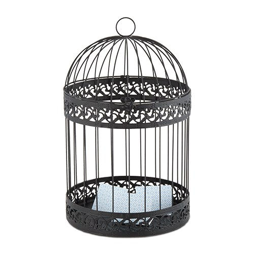 Thumbnail: Classic Round Decorative Birdcage - Black