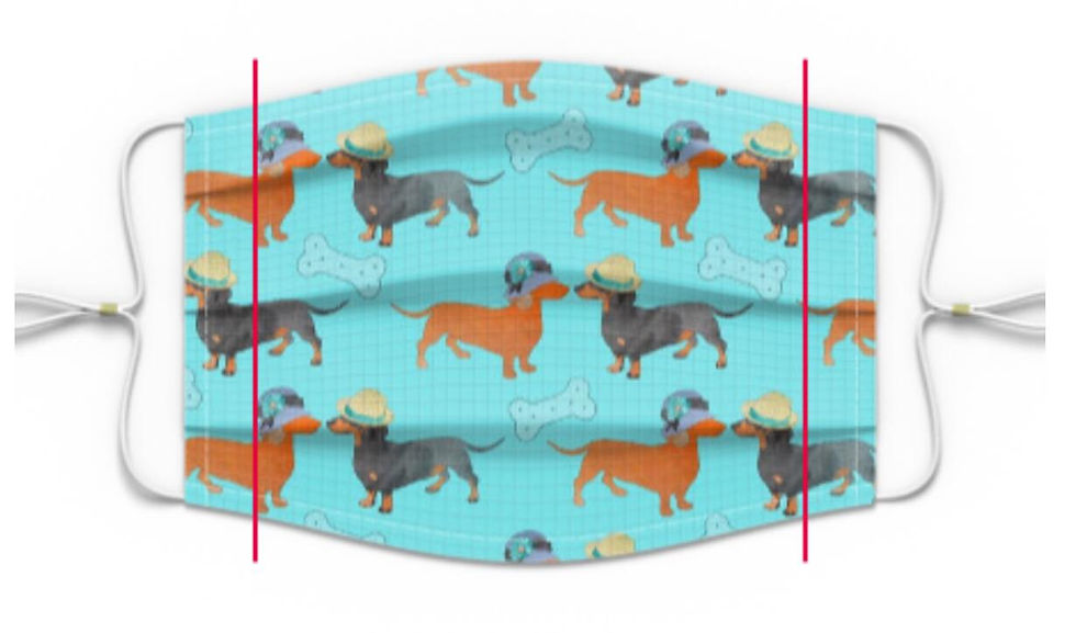 Thumbnail: Dachshund Love Pattern Mask