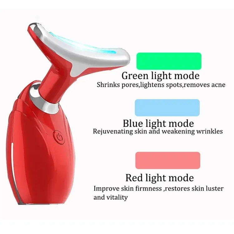 Miniatura: Photon Anti Wrinkle Vibration Neck Lift Device Skin Facial Machine