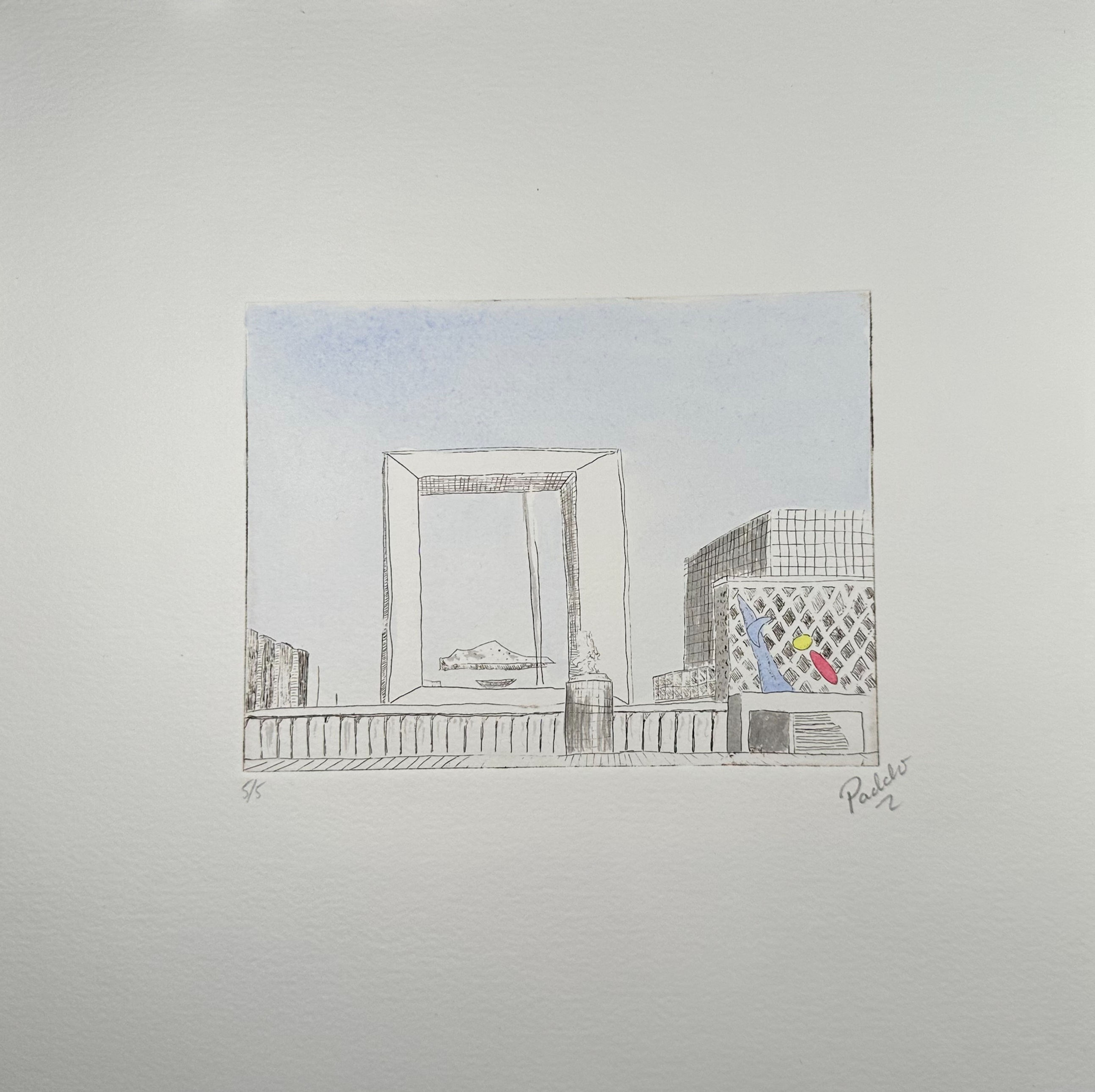 Paris 5 of 5 hand coloured 1998