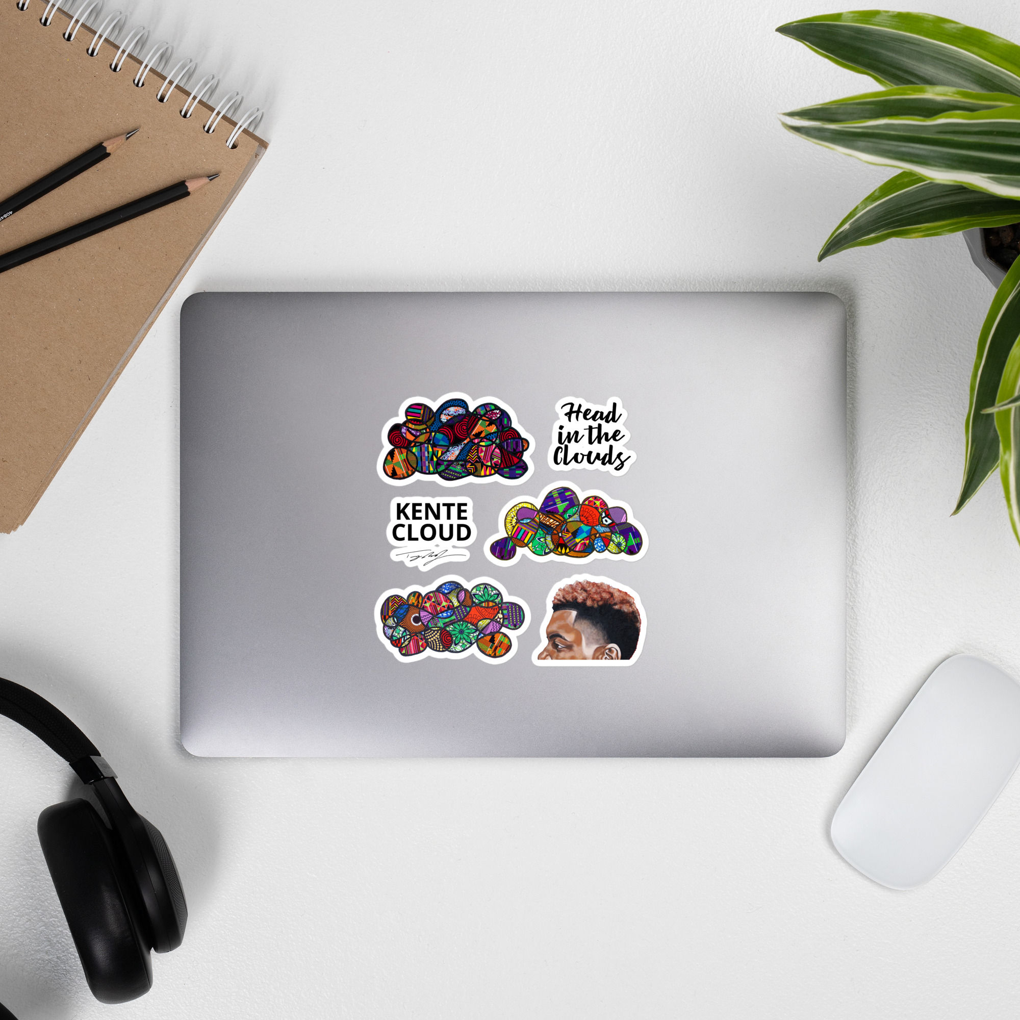 Kente Cloud Bubble-free stickers
