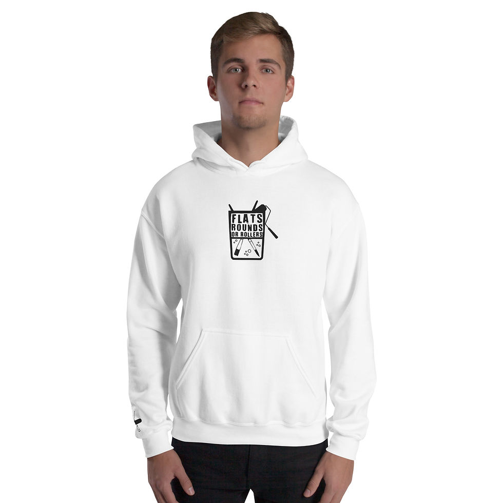Miniature : Embroidered Flats Rounds or Rollers Unisex Hoodie