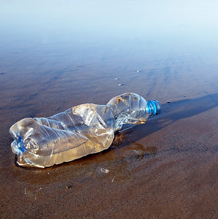Used Plastic Bottle on Beach